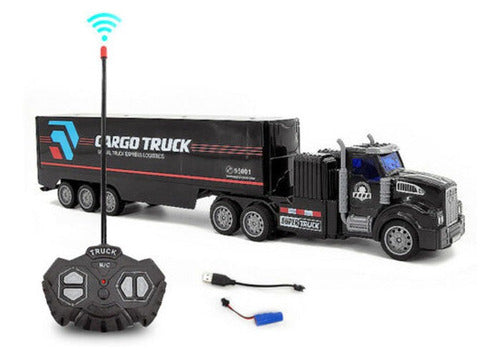 Caminhão Carreta Baú Usa Controle Remoto Jp410
