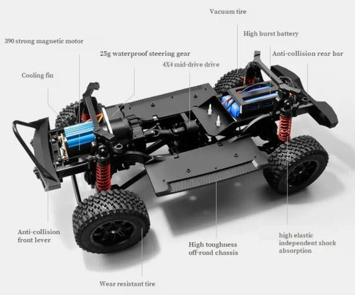Jeep Carro De Controle Remoto Mn 128 4x4 Escala 1:12 - Novo!
