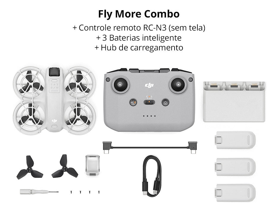 Drone Dji Neo Fly More Combo Br Dji051 Cor Cinza