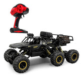 Carro De Controle Remoto 4x4 Off Road Grande 6 Rodas Luz Led