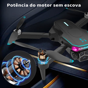 Drone Gps 4k Hd Câmera Motor Sem Escova 2 Baterias H18