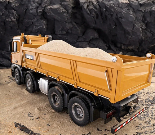 Caminhão Bitruck Basculante Huina 1536 Controle Remoto 1:14