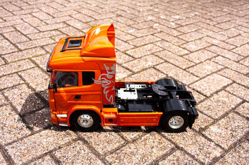 Automodelo Caminhão Tamiya 1/14 Scania R470 Highline Laranja