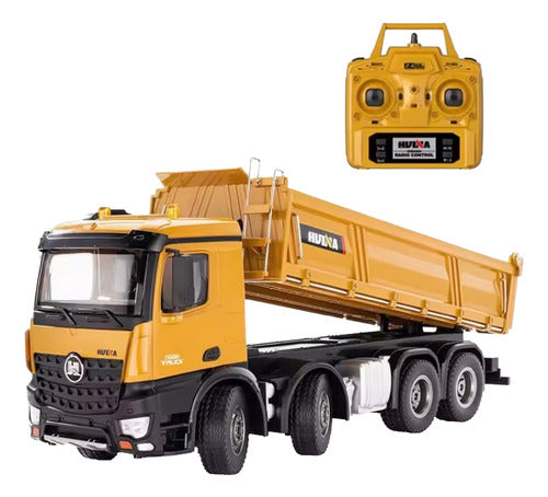Caminhão Bitruck Basculante Huina 1536 Controle Remoto 1:14