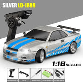 LDRC LD1899 RC modelo Drift Car 2,4G RWD con giroscopio en carretera cuerpo de aleación Shell coche de carreras juguetes para niños adultos regalo