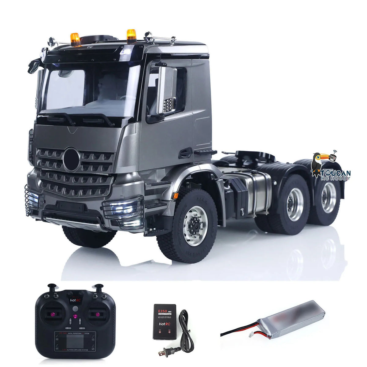 1/14 RC Tractor Truck 3363 Radio Controlled Lorry Car Model Metal NO Lock Differential Axle 2Speed Gearbox Light Sound Radio Toy