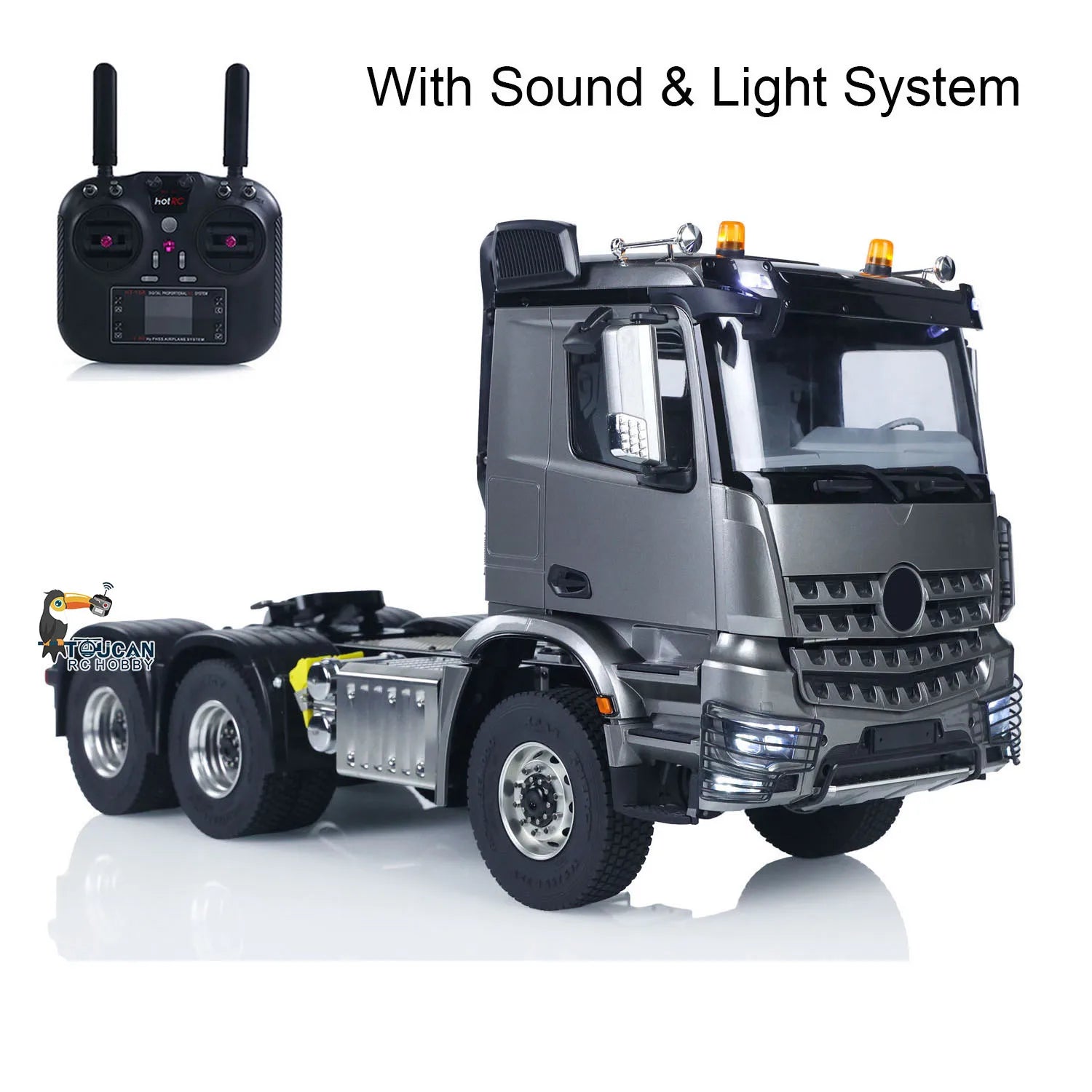 1/14 RC Tractor Truck 3363 Radio Controlled Lorry Car Model Metal NO Lock Differential Axle 2Speed Gearbox Light Sound Radio Toy
