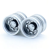 2pcs Metal Upgrade Rear Wheel Hub Rim for 1/14 Tamiya RC Truck SCANIA 770S R620 VOLVO Arocs MAN TGX LESU Car Accessories