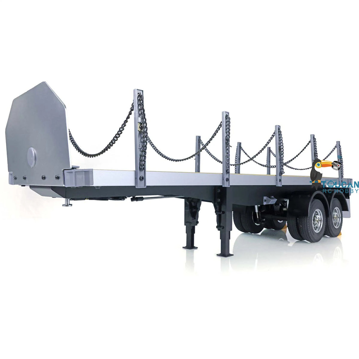 SALE 1/14 RC Tractor Flatbed Semi Trailer Truck KIT 2 Axles for TAMIYAYA Remote Control Vehicle Car Model ToucanHobby TH01024
