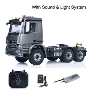 1/14 RC Tractor Truck 3363 Radio Controlled Lorry Car Model Metal NO Lock Differential Axle 2Speed Gearbox Light Sound Radio Toy
