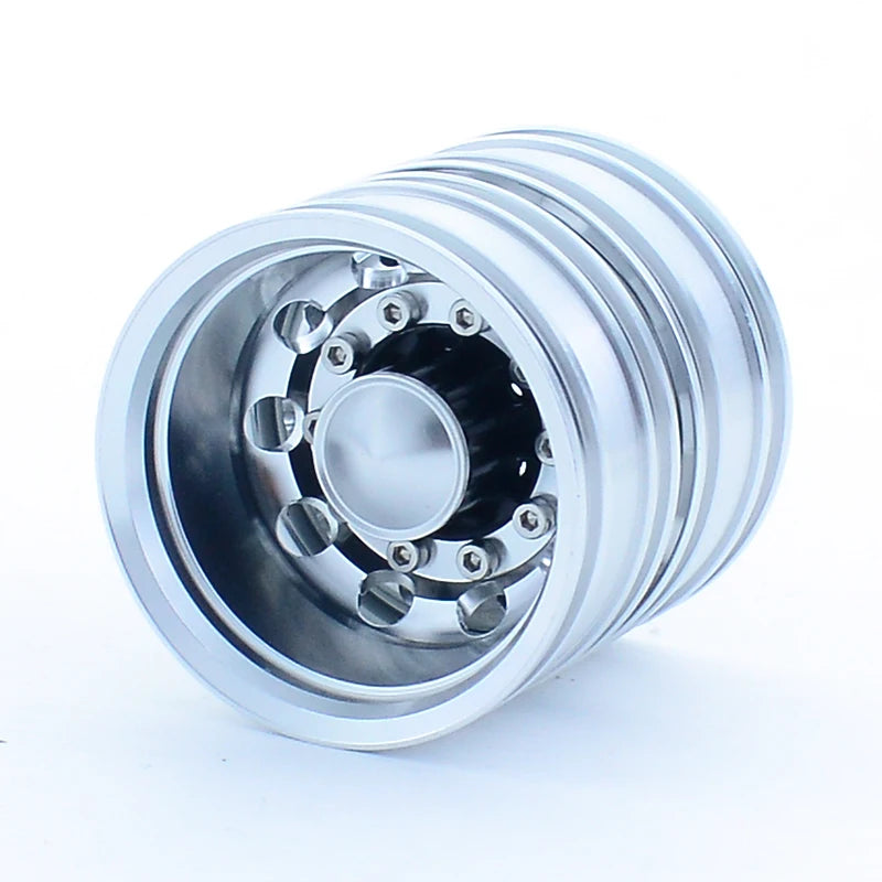 2pcs Metal Upgrade Rear Wheel Hub Rim for 1/14 Tamiya RC Truck SCANIA 770S R620 VOLVO Arocs MAN TGX LESU Car Accessories