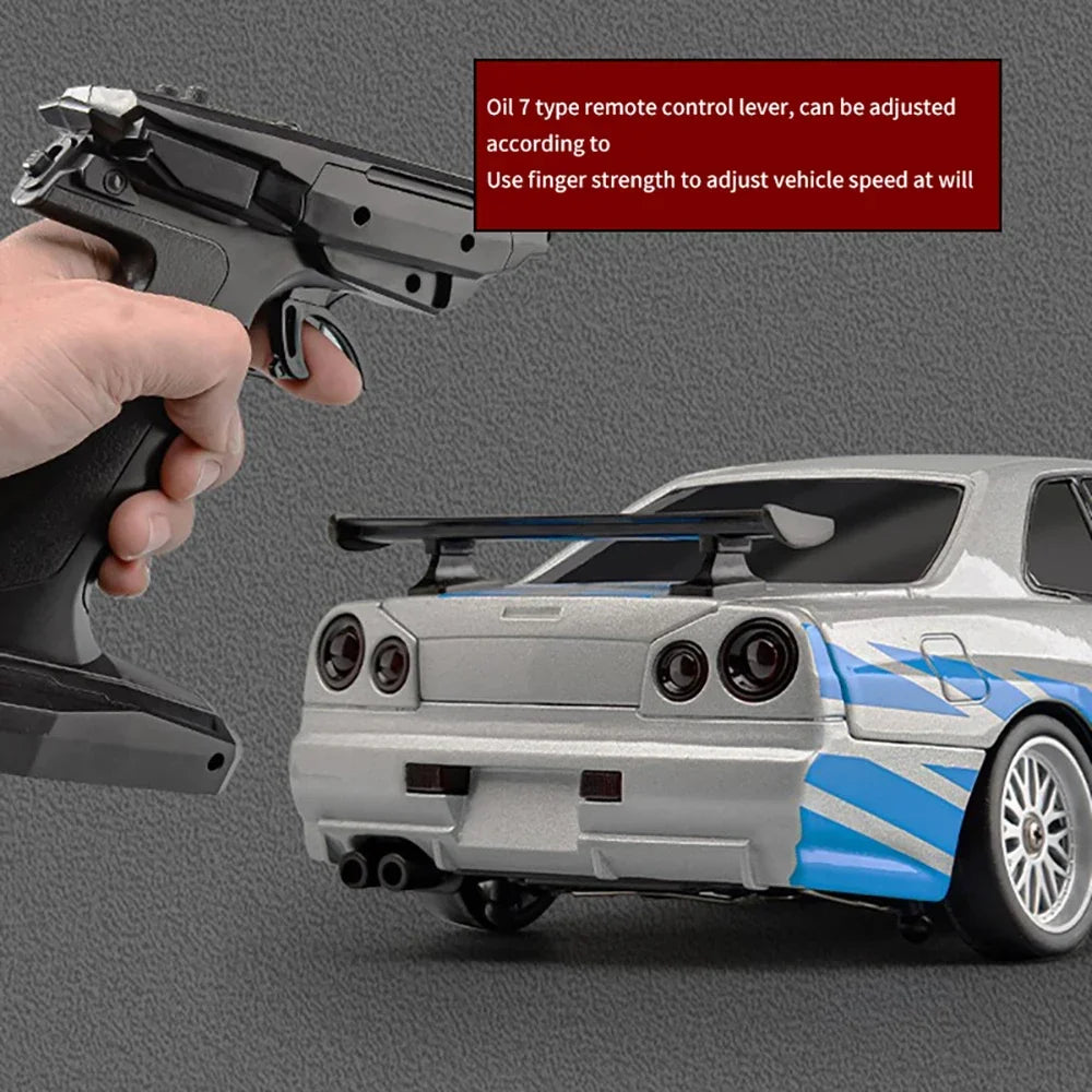 LDRC LD1899 RC modelo Drift Car 2,4G RWD con giroscopio en carretera cuerpo de aleación Shell coche de carreras juguetes para niños adultos regalo
