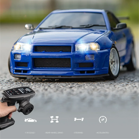 LDRC LD1899 RC modelo Drift Car 2,4G RWD con giroscopio en carretera cuerpo de aleación Shell coche de carreras juguetes para niños adultos regalo